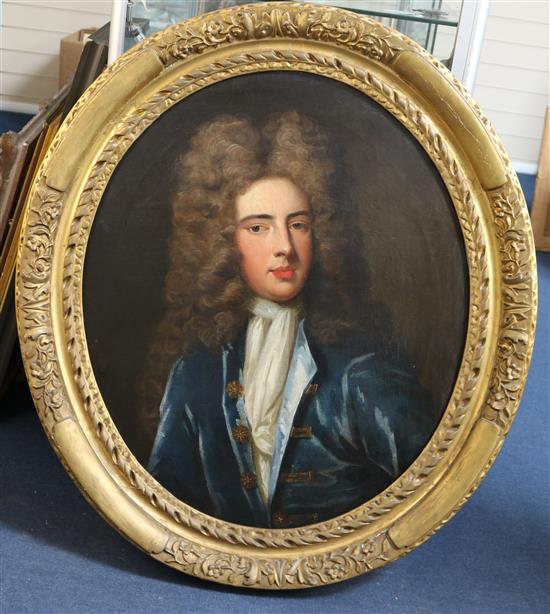 Irish School (early 18th Century), oil, head and shoulder portrait of a gentleman (Palmes family)